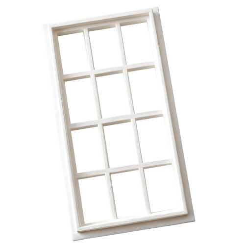 Lightweight Plastic Dollhouses Window 1/12 Scale-White