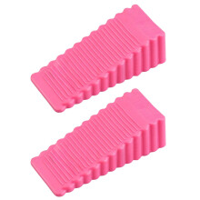 2Pcs Safety Silicone Door Stop Stoppers Block Door Stops-Pink