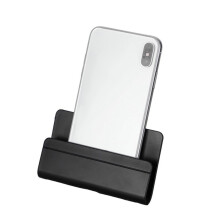Phone Dock Bracket Space Saving Design Adhesive Holder-Black