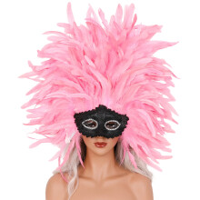Adjustable Feather Mask For Costume Parties Theater-Color 12