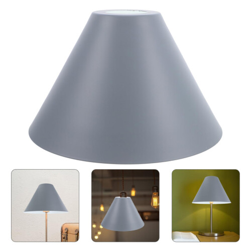 Rustproof Metal Cylinder Pendant Light Shade User-Light Grey 2
