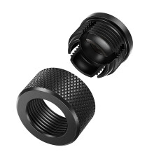 Aluminium 17 mm kogelkopmoer en ABS-schroefbasis voor-Zwart