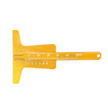 Easy to Read Tire Treads Depth Gauge Tool Constructed from-Gold