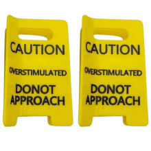 Unique Hair Claw Clip with Fun Caution Sign Design Gift-2pcs