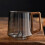 Multipurpose Glass Cup Carved Mountain-Transparent color 45 3