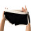 Boxer côtelé pour hommes, ceinture extensible, Design-Noir M 1