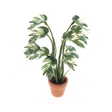Child Safe Artificial Monstera Leaf Miniature Plant For