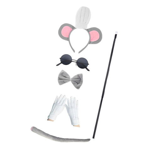 Kids Mouse Costume Accessories Set Mouse Ears Headband Tail-S1