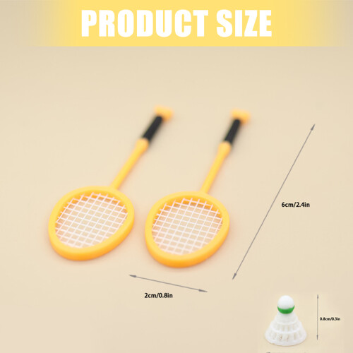 Realistic Miniature Badminton Accessory Compatible With-Blue 2