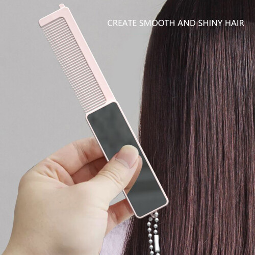 Multipurpose Foldable Mirror Comb For Hair Clothes Smoothing-1 2