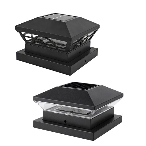 Automatic Solar Post Light for 4/5Inch-Transparent Model 1 Pack 1