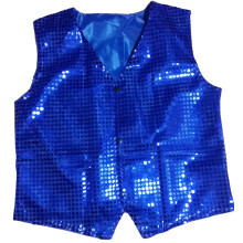 Sparkling Sequined Vest For Night Parties-dark blue 160cm