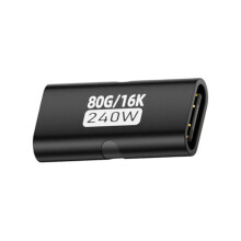 Adaptateur d'extension USB C femelle à femelle léger, 240W,-Noir