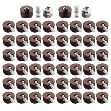 50Pcs Plate Support Clips with Screws Woodworking-dark brown