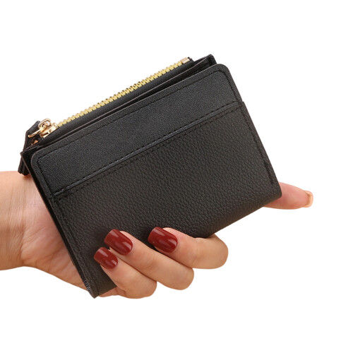 Portefeuille tendance, espace de rangement flexible,-Noir