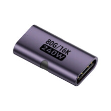 USB-C-Koppler, Typ C, Buchse auf Buchse, Adapter, 80-GrauLila