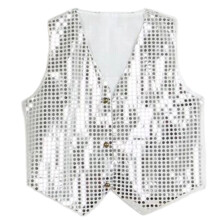 Costume de spectacles pour garçons et filles, gilet-Blanc 140cm