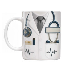 Ceramic Coffee Cup with Hospital Design Personalize-Grey 11oz