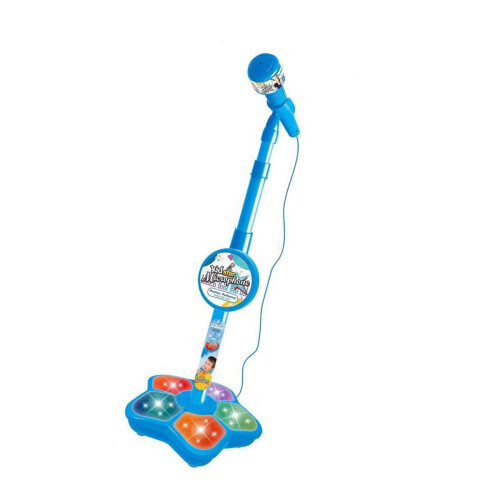 Eenvoudig te gebruiken kindermicrofoon met standaard-Blauw