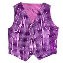 Stage Performances Sequins Vest For Cosplay And-Purple 150cm
