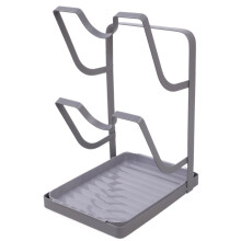 Double Layer Pot Lid And Cutting Board Holder With-2-tier C