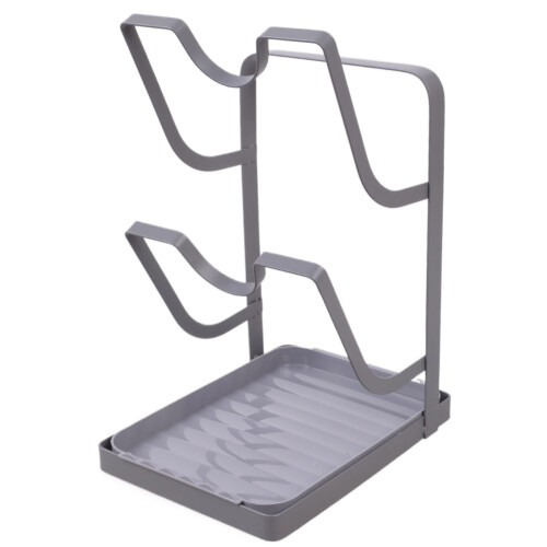 Double Layer Pot Lid And Cutting Board Holder With-2-tier C