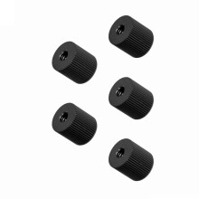 5pcs Aluminum Camera Screw Connectors 1/4inch-Black Color