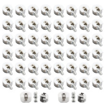 50Pcs U Shape Shelf Support Pins Woodworking Metal-White