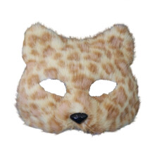 Animal Foxes Wolf Mask Faux Cats Half Face Mask Eyemask-Gold