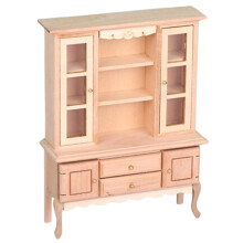 Solid Wood Unpainted Dollhouses Cabinet 1/12 Scale Miniature