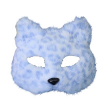 Plush Wolf Foxes Mask Plush Cats Half Face Mask Foxes Cats-Blue