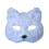 Foxes Wolf Mask Plush Cats Half Face Mask Eyemask Foxes-Blue 1