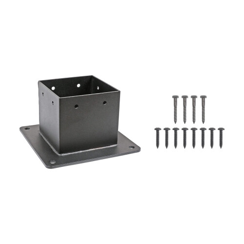 Stable Black Metal Brackets Pergolas Deck Railing Support Easyly