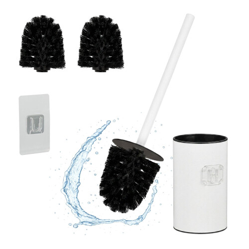 Toilettenbürsten-Set mit Wandhalterung, Edelstahl 1