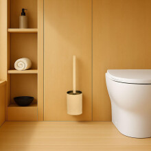 Toiletborstelset met wandhouder, roestvrij staal