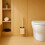 Toilettenbürsten-Set mit Wandhalterung, Edelstahl 1