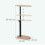 In hoogte verstelbare bamboe C-tafel met metalen frame 4