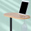 In hoogte verstelbare bamboe C-tafel met metalen frame 7