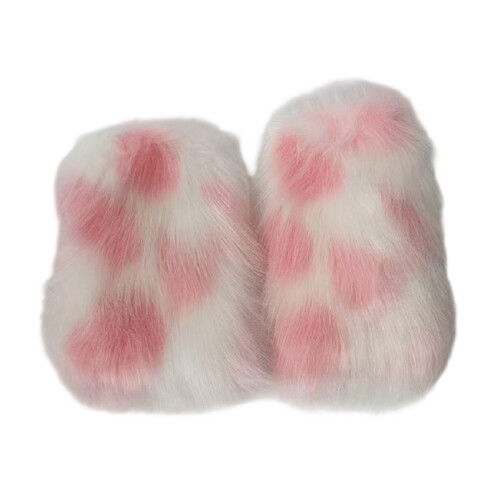 Winterwarme polyester halfvingerhandschoenen Zachte-Roze wit