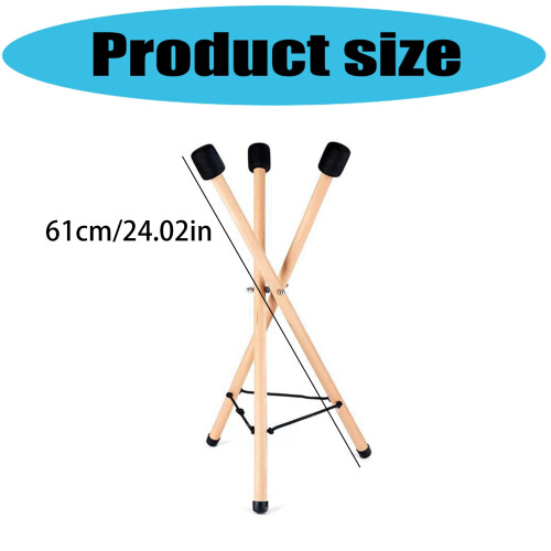 Wood Tripod Base For Handpan Drum Compact Storage Bag Simple 1