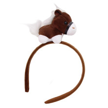 Lovely Stuffed Horse Headbands For Adult Children-dark brown