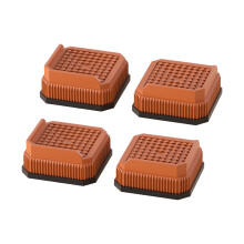 Pack of 4 Furniture Leg Risers for Adjusting Sofa-square brown