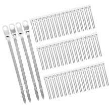 Pack Of 100 Strong Polyamide Fastening Bands With Screw-White 1