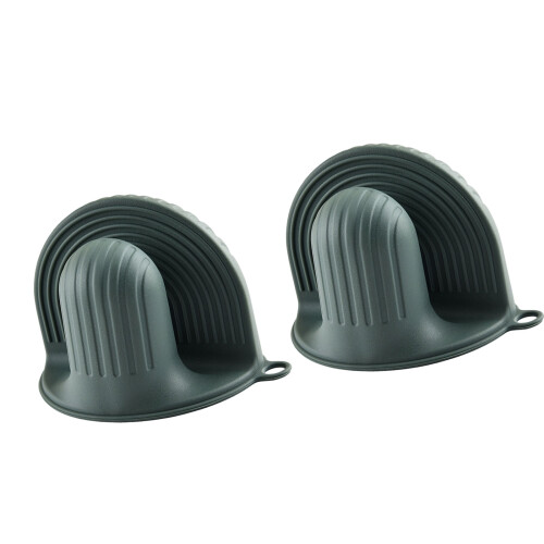2 Pack Silicone Cooking Gloves Protect Hand From-Dark Green