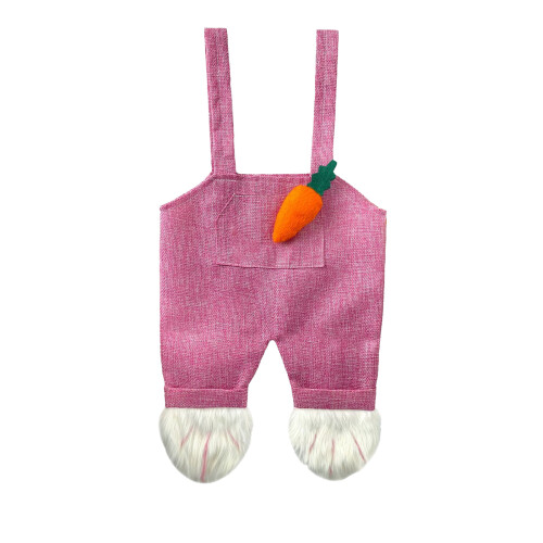 Easter Gift Bag Hare Jumper Pants Shaped Fabric Storage-Pink