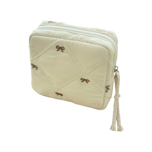 Petit sac à main matelassé polyvalent pour articles et-beige1