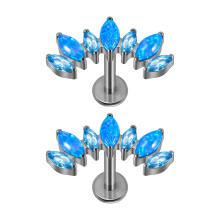 Elegante T-bar schroefdraad kraakbeen piercing oorbel moderne-7