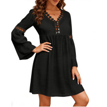 Summer Swimsuit Beach Cover Up Shirt Bikinis Beachwear-Black M