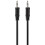 Stereo audio kábel 3,5 mm samec - samec, 0,2 m, čierny 3