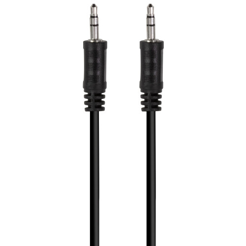 Stereo audio kábel 3,5 mm samec - samec, 0,2 m, čierny 2